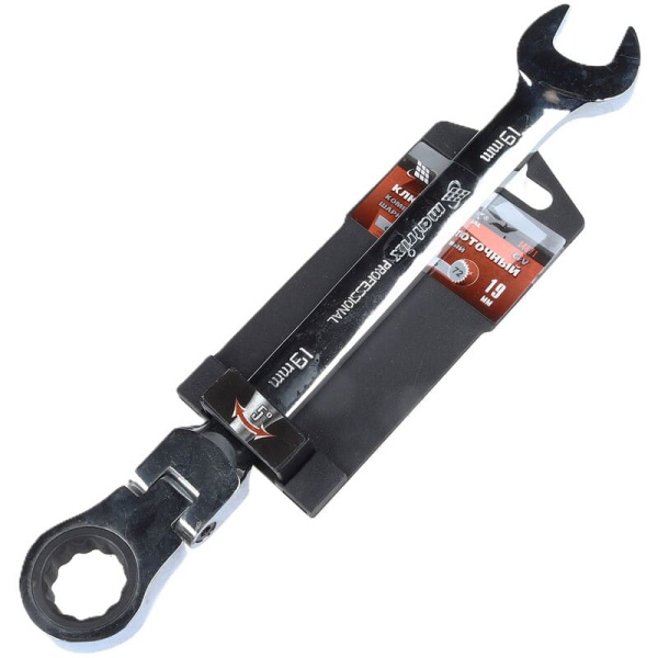 Ключ комб. трещот. 19мм шарнирный (14871) Matrix