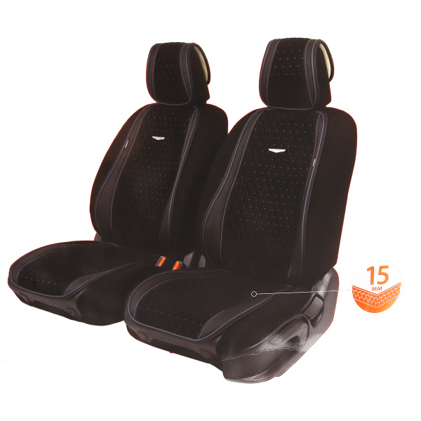 накидка на сиденье алькантара Autobiography черн./т.серый AUT-600 BK/D.GY (2шт) Autoprofi