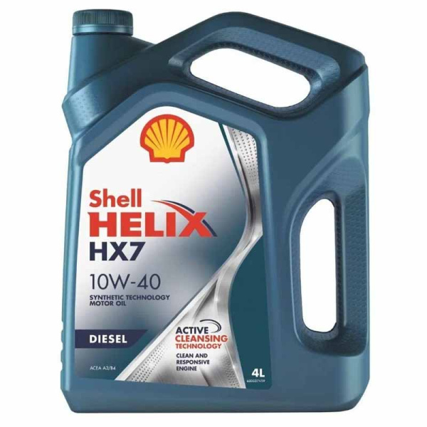 масло 10W40 CF полус.4л Diesel HX7 Shell Helix