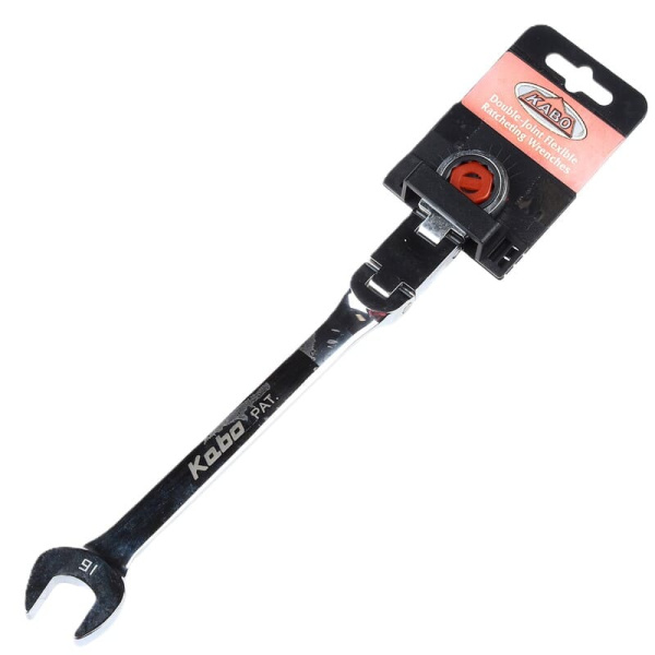 Ключ гаечн. комб. трещ. (72-зуб) 2-х шарнирн. 16мм (K-PFY161)