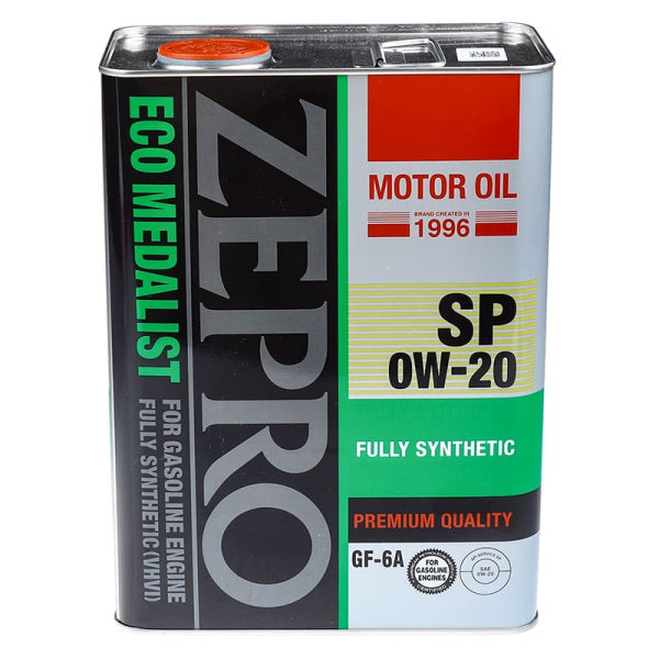 Масло 0W20 SP/GF-6A Zepro Eco Medalist 4л синтетическое (4250-004-0) КОРЕЯ