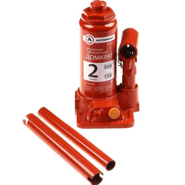 Домкрат бутылочный 2т (158-308мм) в кейсе AUTOPROFI (DG-02K/) SKU (550059)