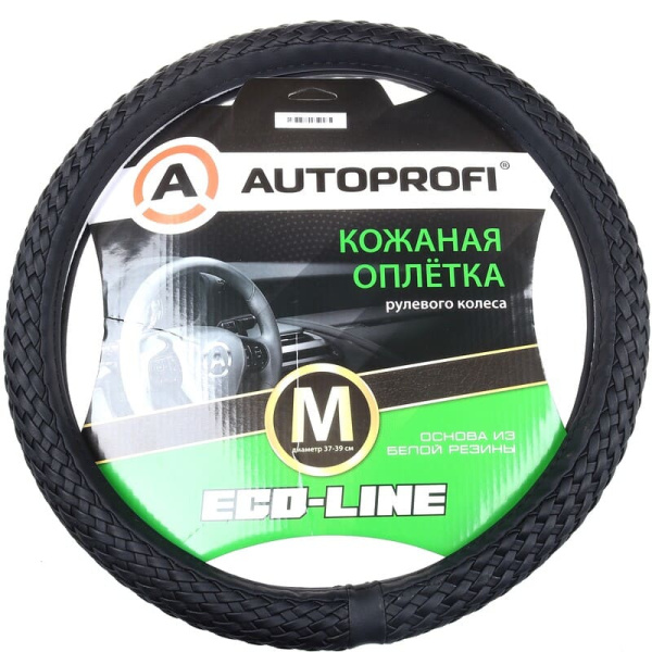 Оплётка M на руль к/зам. (плетен) черн. AP-800 BK M (376076/556143)