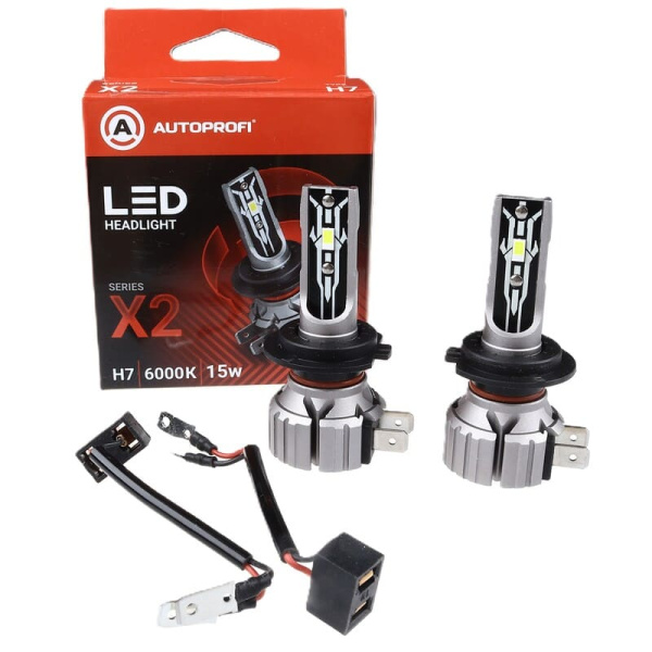 H7 12V15W 6000K,4000Lm  Autoprofi  X2-H7 (к-т)