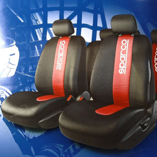 Чехлы Sparco Racing из полиэстера (11шт) черн./красн. RCN-1105 BK/RD (557669)