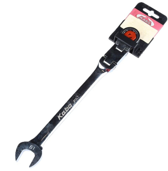 Ключ гаечн. комб. трещ. (72-зуб) 2-х шарнинрн. 19мм (K-PFY191)