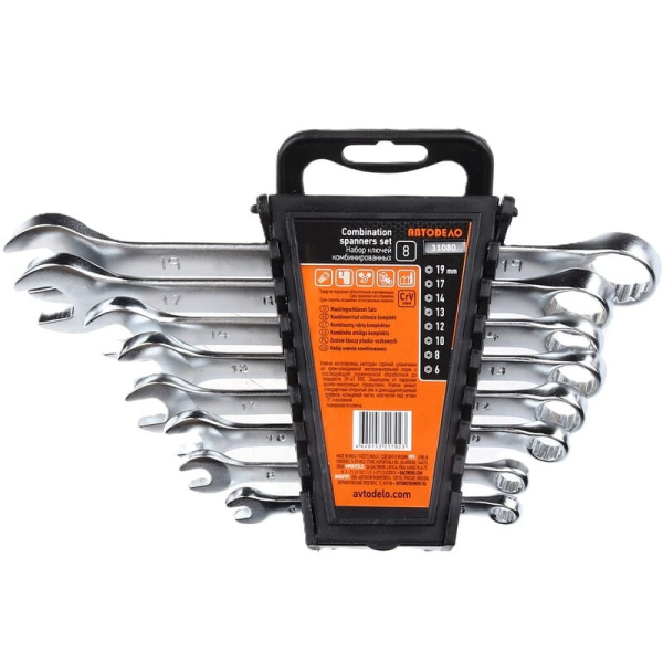 Набор ключей комбинированных 6-19 мм, 8 пр. АД-31080 Автодело