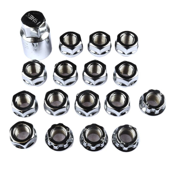 набор 19HEX 12*1.5 chrom с отверст. (12шт+4сек.+1гол.)(34677/224206) 0611-19 Kyoei