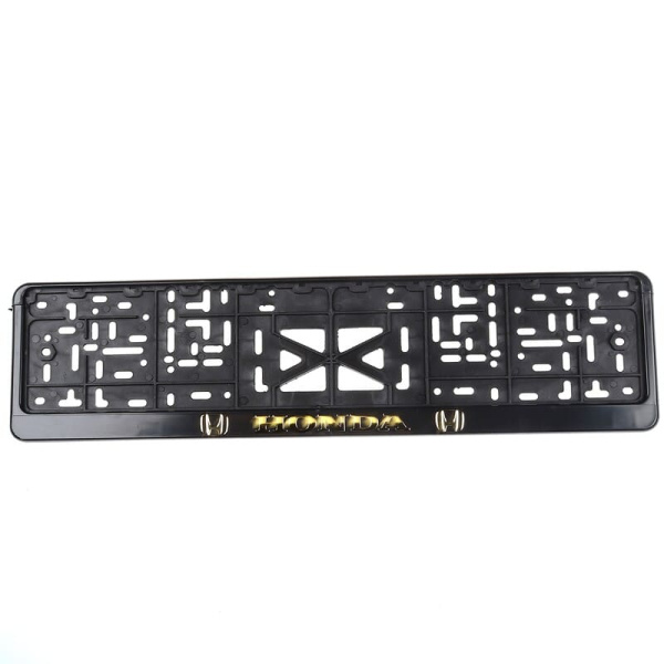 Рамка ном.знака с защелкой черная, Honda ЗОЛОТО 1шт.  112/1-HD-з (16310/001982)