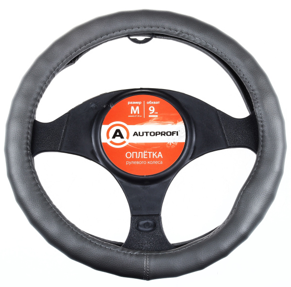 Оплётка M на руль (экокожа) т.сер. AP-1911 D.GY (M) (842654)
