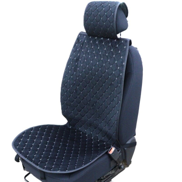 накидка на сиденье алькантара CarPerfomance черн/серый CUS-1012BK/GY (2шт) Autoprofi (847178)