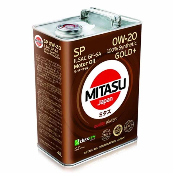 Масло 0W20 SP синтетическое 4л GOLD Plus MITASU