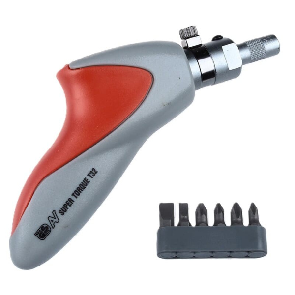 Отвертка реверс. пистолет. типа с битами (6шт) (11550/581261)