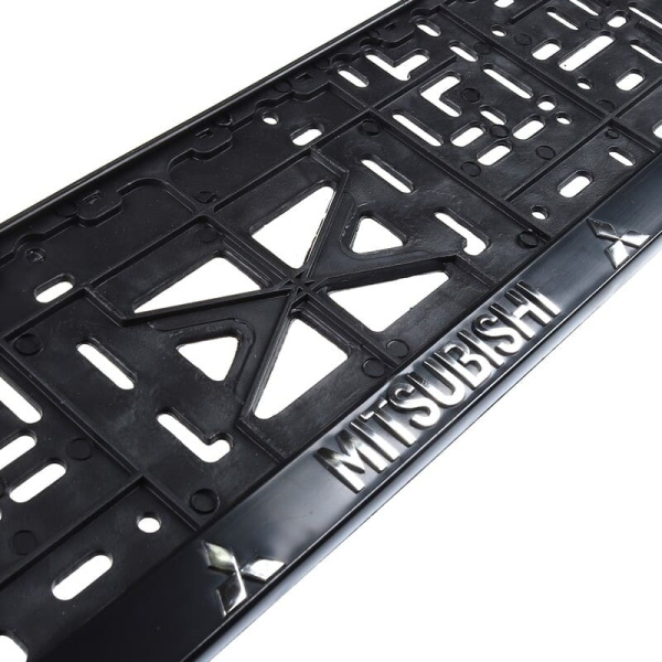 Рамка ном.знака с защелкой черная, MMC СЕРЕБРО 1шт. 112/1-MB-c (14617/002156)