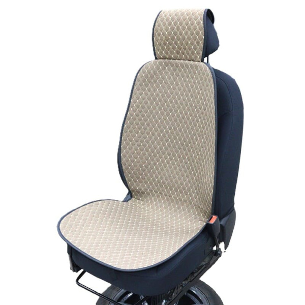 накидка на сиденье лён CarPerfomance корич/беж. CUS-1052BR/BE (2шт) Autoprofi