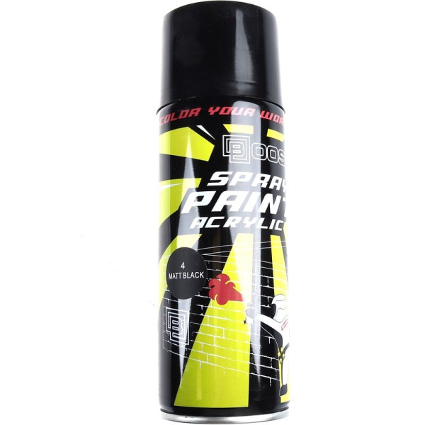 Краска-спрей BOOST  SP-MB4  520мл черная матовая