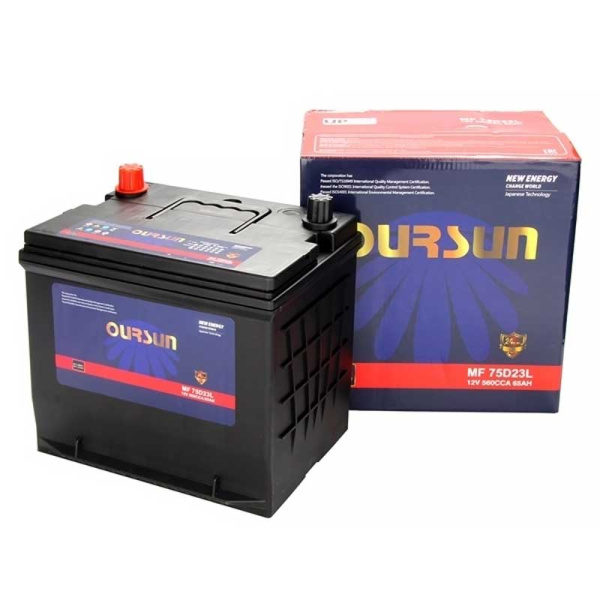 Аккумулятор 75D23L, 65 ач Oursun