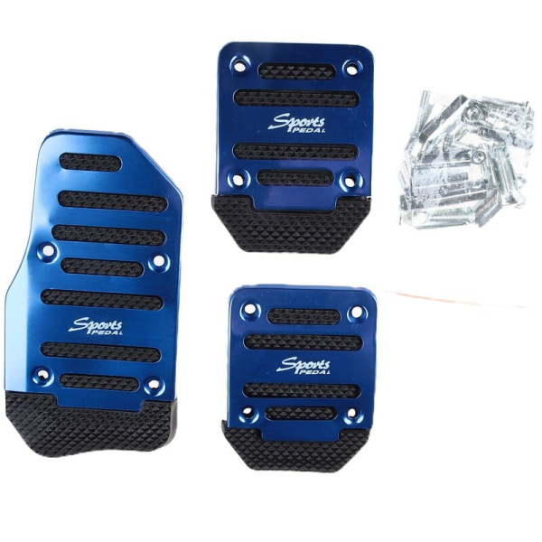 Накладки на педали Cartage, антискользящие, синий, набор 3 шт  4062592