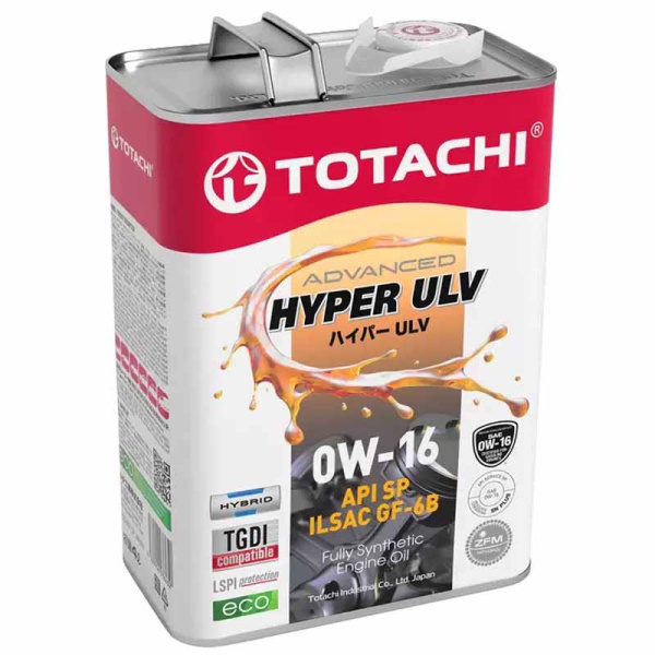 Масло 0W16 SPGF-6B Hyper ULV 4л синт Totachi