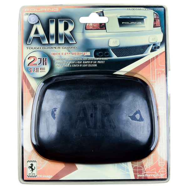 Защита на бампер (подушка квадр.) (FA002) черная Корея (к-т)