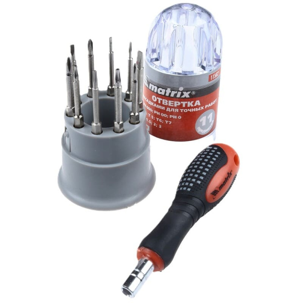 Отвертка Fusion с насадками (11шт) (11582/077697) Matrix