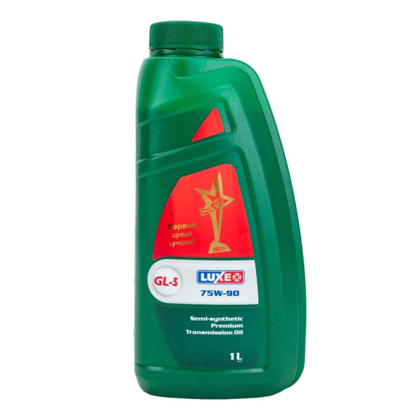Масло трансмисионное 75W90 GL-5 1л LUXE
