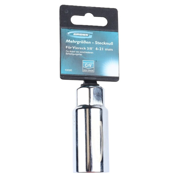Головка торц.многоразмерн. 6-21 мм под квадрат (13191) Gross