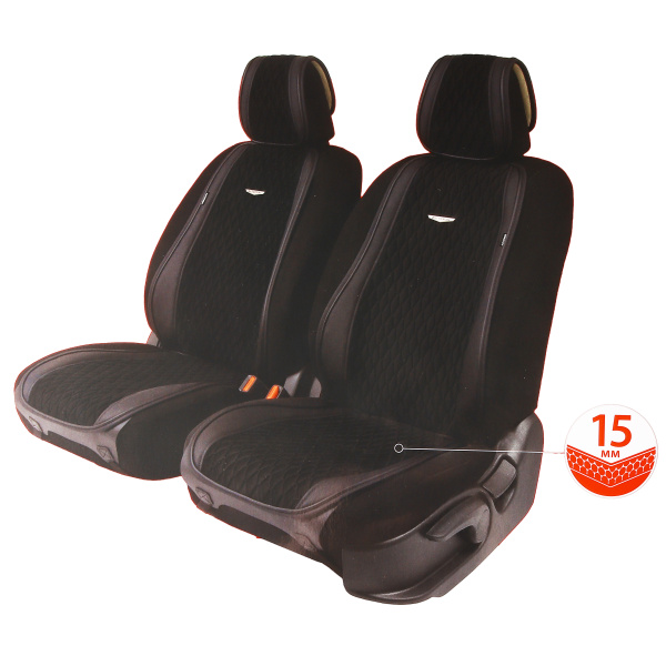 накидка на сиденье алькантара Autobiography черн. AUT-600 BK/BK (2шт) Autoprofi
