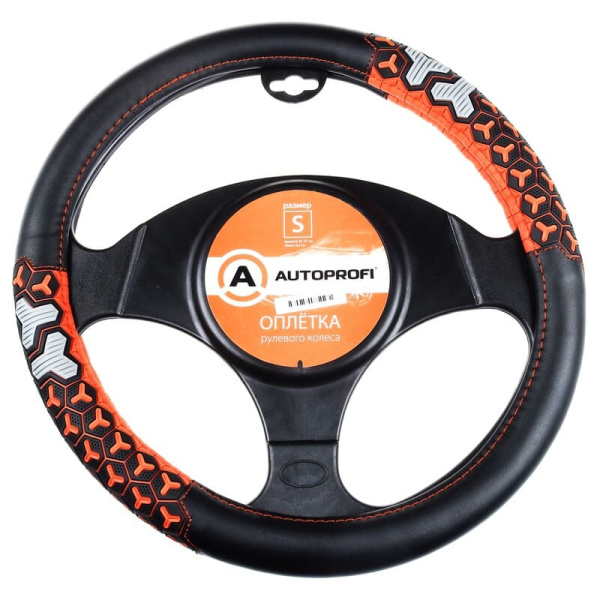 Оплётка S на руль Autoprofi (AP-2050 BK/RD S) 845358