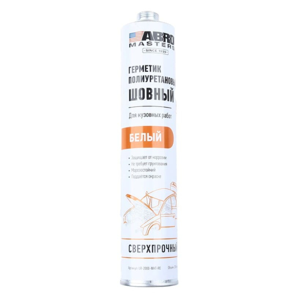 Герметик шовный. ABRO белый 310г UR-2000-WHT-RE (645572)