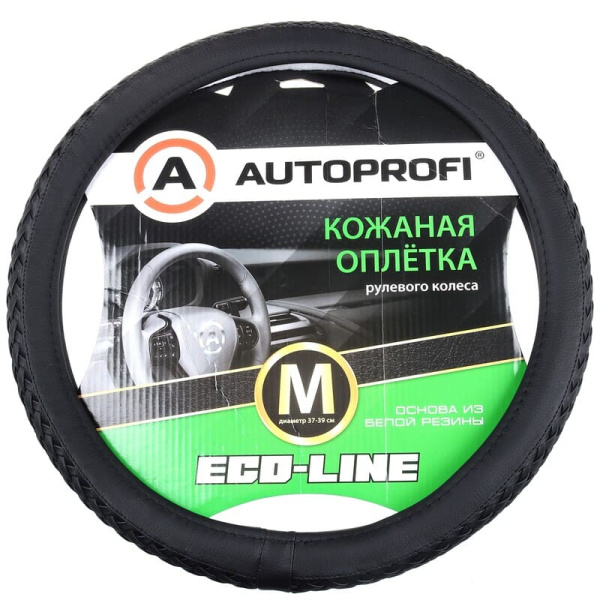 Оплётка M на руль кож/зам (плетен.) черн. M, AP-810 BK M (555337)