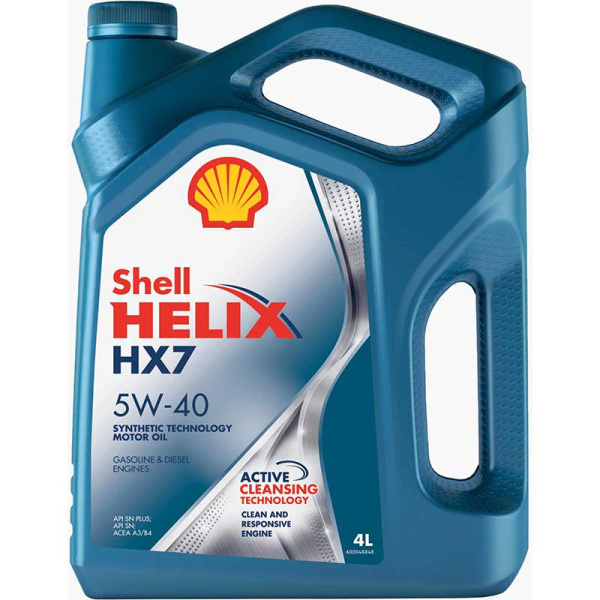 масло 5W40 SNCF полусинтетическое 4л PlusExtra HX7 Shell Helix