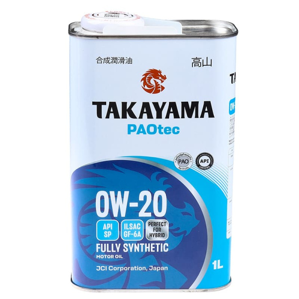 Масло 0W20 SP/GF-6A TAKAYAMA PAOtec 1л синтетика 100445 металл (982021)