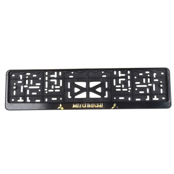 Рамка ном.знака с защелкой черная, MMC ЗОЛОТО 1шт. (112/1-MB-з/16313/002149)