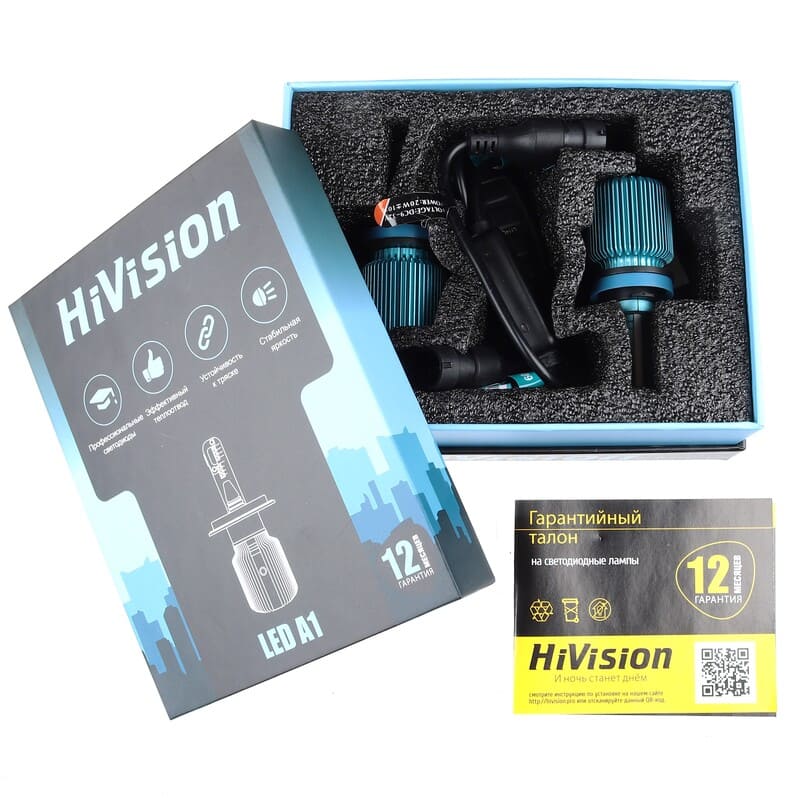 H11/H8/H9/H16  6000K A1 (компл.)  HiVision Л0367 (001045)