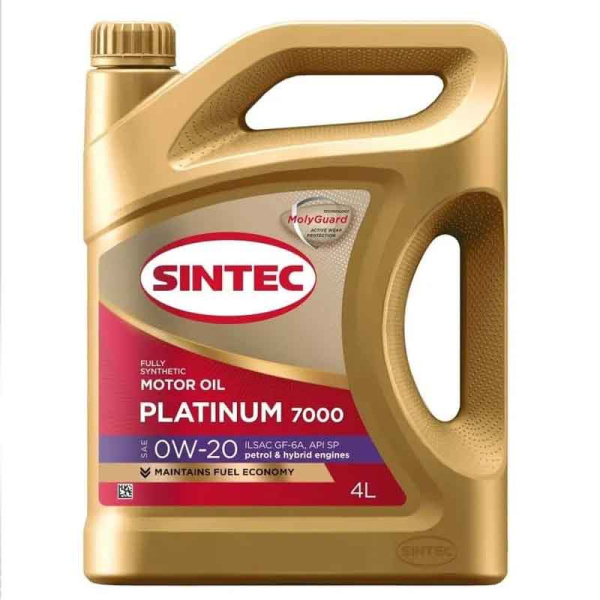 Масло 0W20 SPGF-6 Sintec Platinum 7000 4л синтетическое