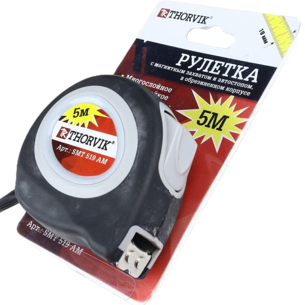 Рулетка обрезин.корпус 5м (SMT519AM) Thorvik