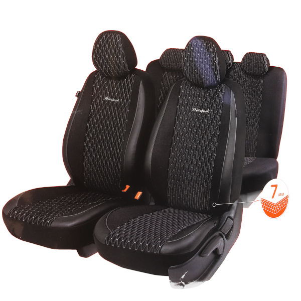 Чехлы Premium Black Ice экокожа (11пред) черн./т.серый ICE-1107 BK/D.GY