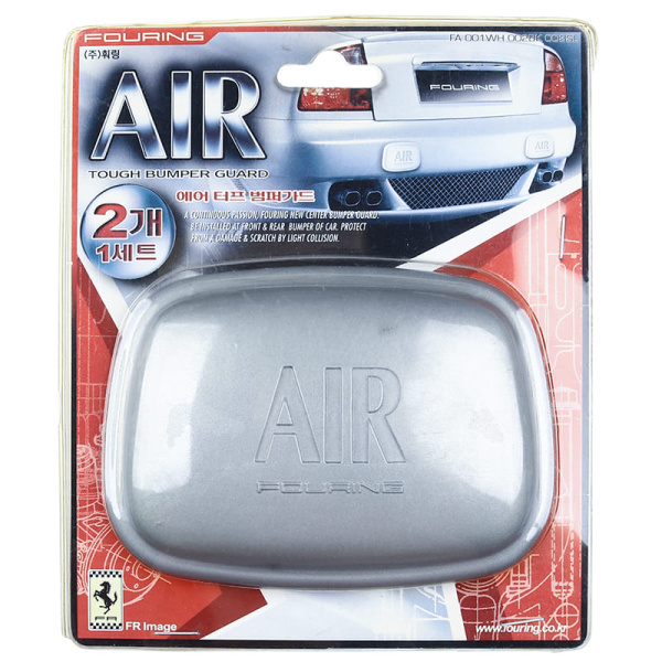 Защита на бампер (подушка квадр.) (FA003) silver Корея