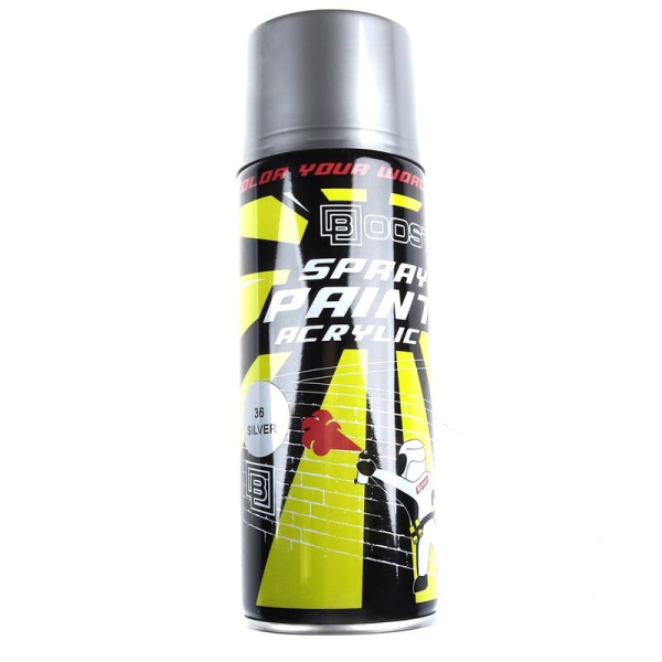 Краска-спрей BOOST  SP-S36  520мл серебряная