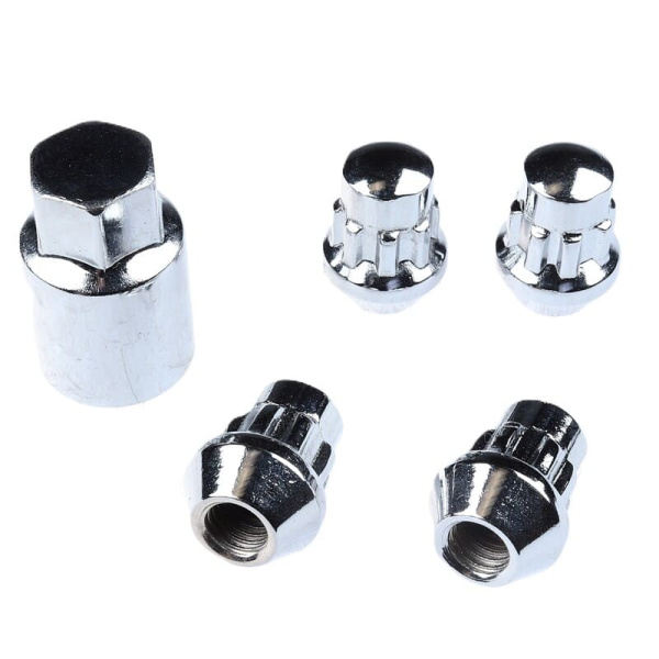 гайка с секрет. 17HEX 10*1.5 chrom (4гайки+1гол.)(34681/200705) 604 Kyoei