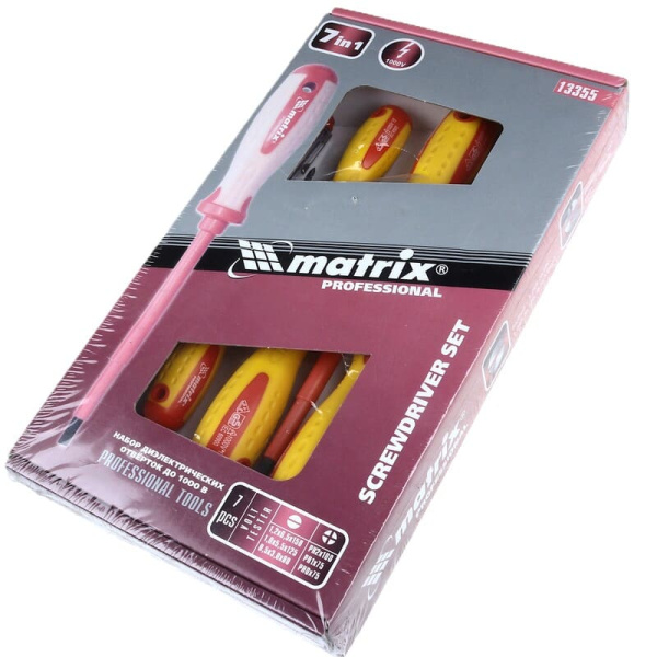 Набор отверток диэлект. до 1000В 7шт. (13355) Matrix