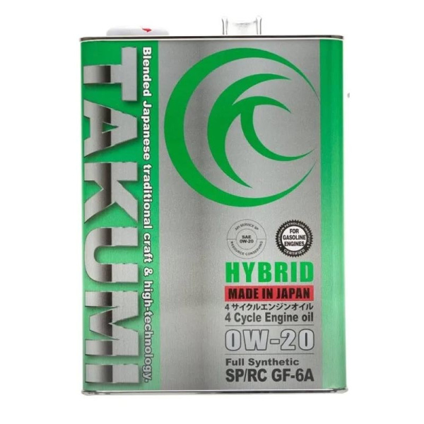 Масло 0W20 SPGF-6A TAKUMI IMPORT 1л синтетическое