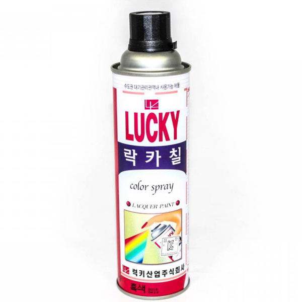 Краска-спрей LUCKY 530мл LC-305 чёрный глянец