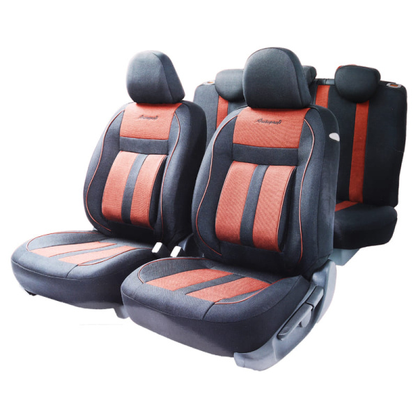 Чехлы Comfort (эко-хлопок/большой пояснич.упор) M (15шт) CUS-1505 BK/RD Cushion