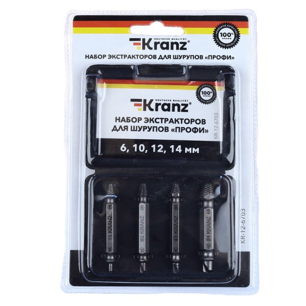 Набор экстракторов для шурупов Профи (KR-12-6703) Kranz