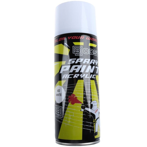Краска-спрей BOOST  SP-GW40  520мл белая глянцевая