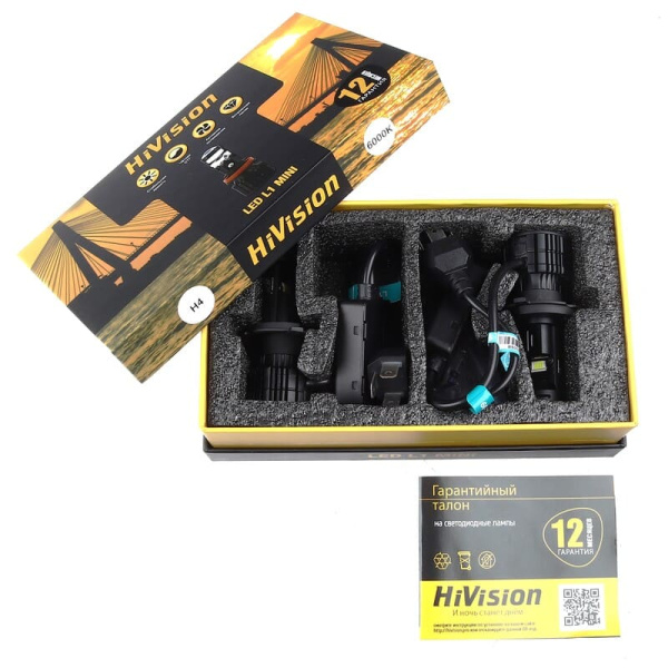H4 12V 6000K  HiVision L1 Lens mini (к-т) 003520  Л0499