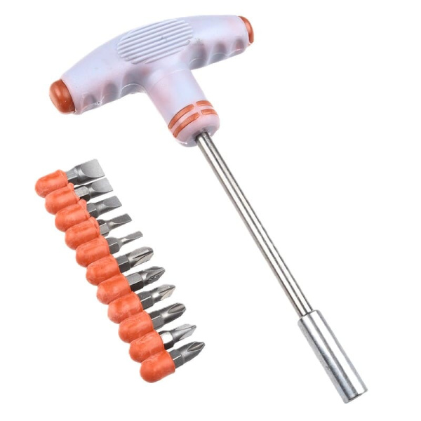 Отвертка Т-обр. с битами (11шт) (11567/011271) Matrix