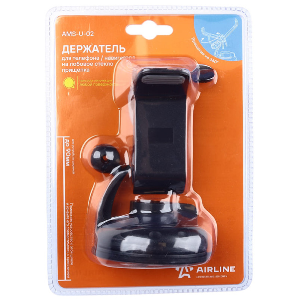 Держатель для телеф./навигатора на лоб.стекло (прищепка) AMS-U-02 (544707) Airline